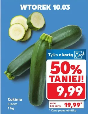 Cukinia luzem promocja w Kaufland