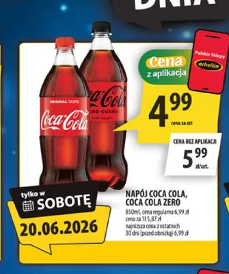 Napój Coca-Cola Zero promocja w Arhelan