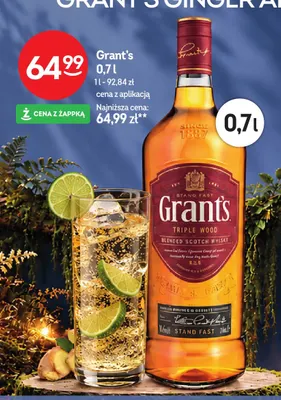 Whisky Grant's Triple Wood promocja w Żabka