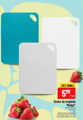 Deska do krojenia Margo wymiary 34x25cm różne kolory promocja w POLOmarket
