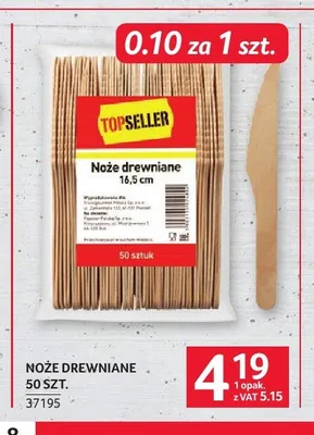 Noże drewniane Topseller promocja w Selgros