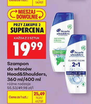 Szampon do włosów Head&Shoulders promocja w Biedronka