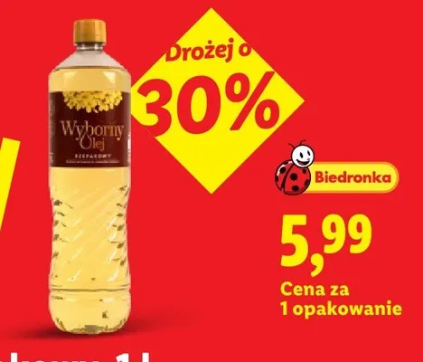 Olej rzepakowy Wyborny promocja w Lidl