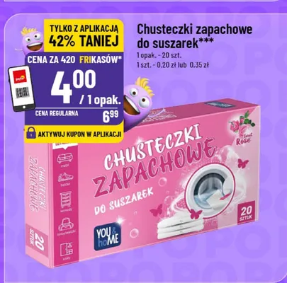 Chusteczki zapachowe do suszarek promocja w POLOmarket
