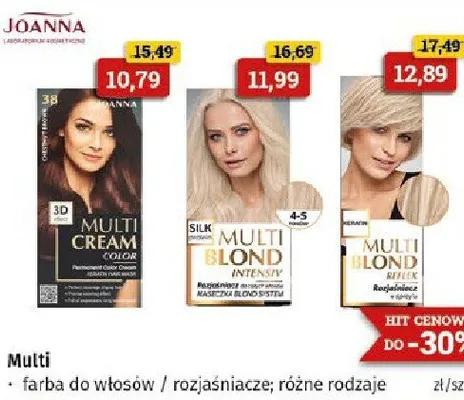 Farba do włosów / rozjaśniacz, różne rodzaje Joanna promocja w Drogeria Kosmyk