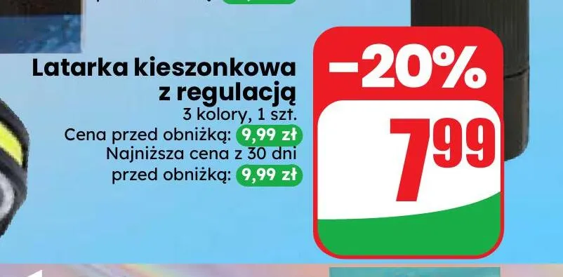 Latarka kieszonkowa z regulacją promocja w Dino