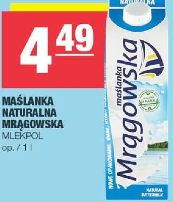 Maślanka naturalna Mragowska promocja w SPAR