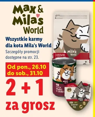 Karma dla kota delikatny mus Mila's World promocja w Lidl