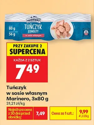 Tuńczyk w sosie własnym promocja w Biedronka