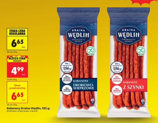 Kabanosy z szynki promocja w Biedronka