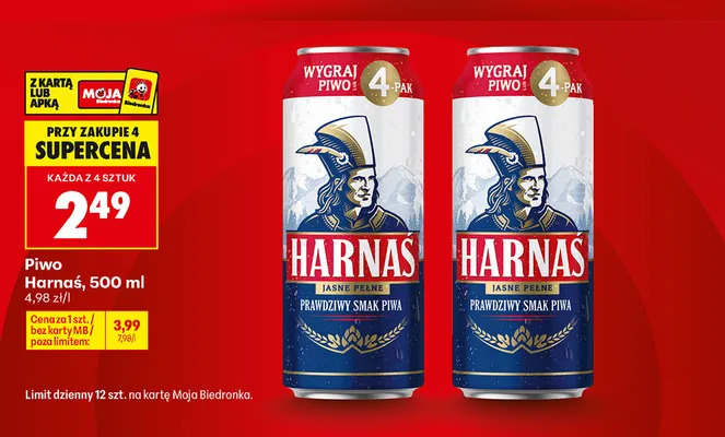 Piwo Harnaś promocja w Biedronka