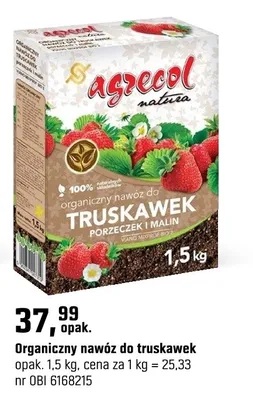Organiczny nawóz do truskawek promocja w OBI