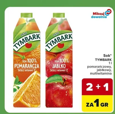 Sok multiwitamina Tymbark promocja w Carrefour Express
