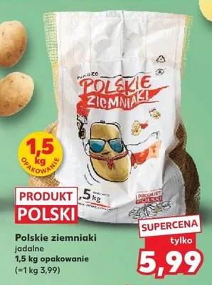 Polskie ziemniaki jadalne 1,5kg opakowanie promocja w Kaufland