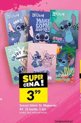 Zeszyt Stitch St. Majewski A5 32 kartki promocja w Twój Market