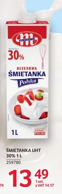 Śmietanka UHT Mlekovita 30% promocja w Selgros