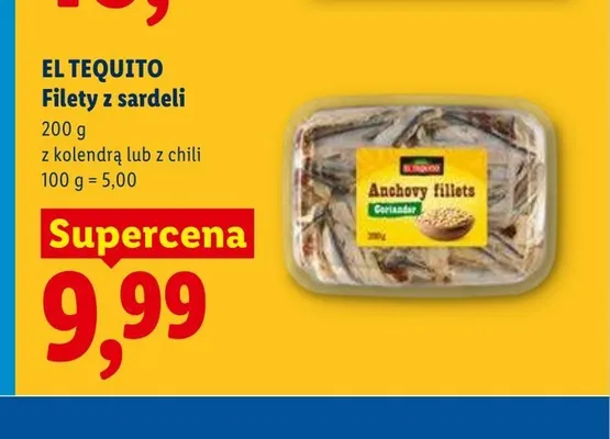 Filety z sardeli z chili El Tequito promocja w Lidl