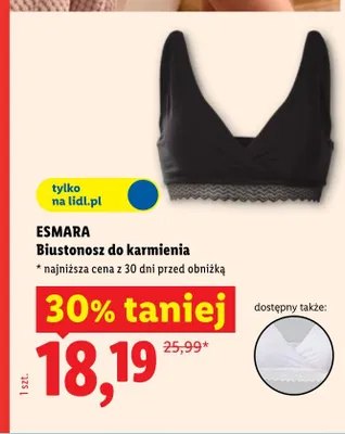 Biustonosz do karmienia Esmara promocja w Lidl