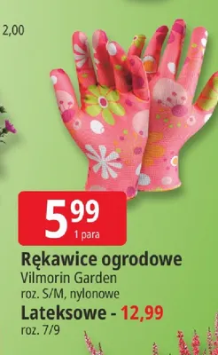 Rękawice ogrodowe lateksowe Vilmorin Garden promocja w Leclerc