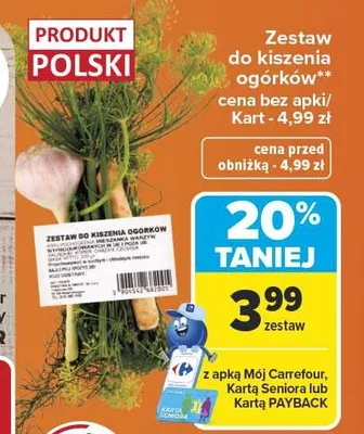 Zestaw do kiszenia ogórków promocja w Carrefour