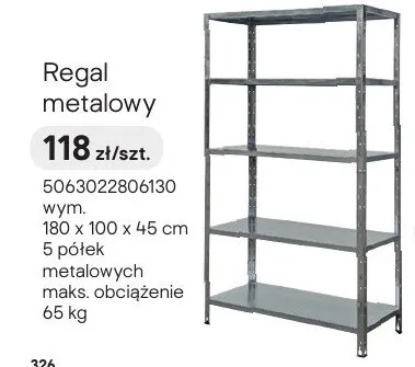 Regał metalowy promocja w Castorama