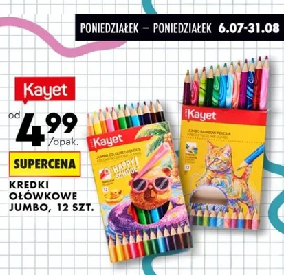 Kredki ołówkowe Jumbo Kayet promocja w Biedronka