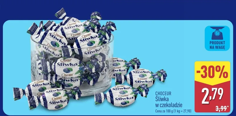 Śliwka w czekoladzie Choceur promocja w Aldi