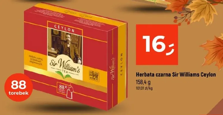 Herbata czarna Sir Williams Ceylon promocja w Dealz