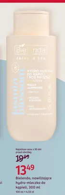 Nawilżające hydro-mleczko do kąpieli Bielenda Private Spa Jasmin Blossom promocja w Rossmann