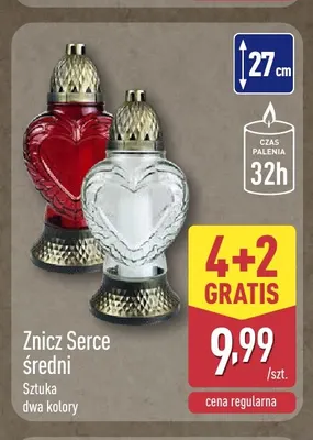 Znicz Serce średni promocja w Aldi