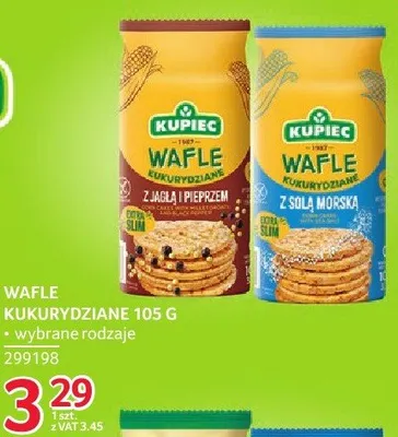 Wafle kukurydziane Kupiec 105 g promocja w Selgros
