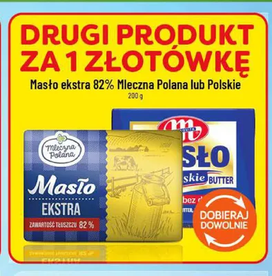Masło ekstra 82% Mleczna Polana promocja w POLOmarket