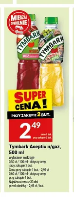 Napój Tymbark Aseptic Kaktus Aloes Winogrono promocja w Twój Market