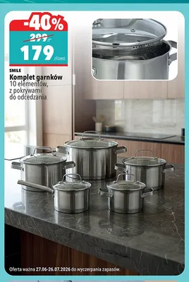 Komplet garnków Smile promocja w Biedronka