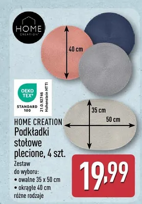 Podkładki stołowe plecione, 4 szt. promocja w Aldi