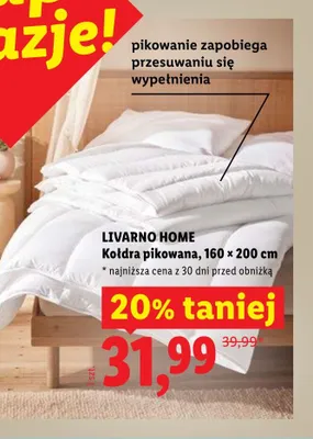 Kołdra pikowana LIVARNO HOME 160x200cm promocja w Lidl