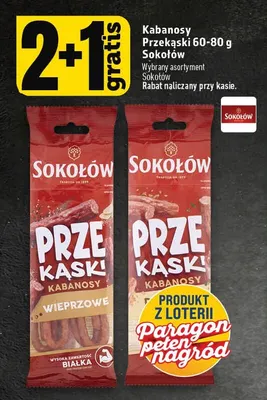Kabanosy Przekąski Sokołów promocja w TOPAZ