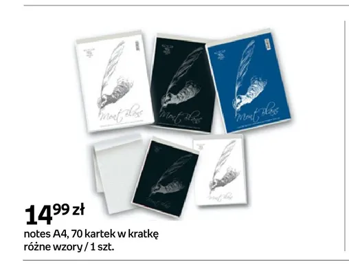 Notes A4 70 kartek w kratkę promocja w Empik