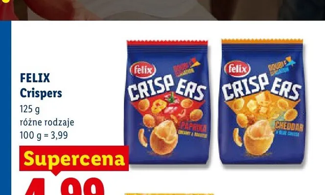 Orzeszki Felix Crispers Paprika promocja w Lidl