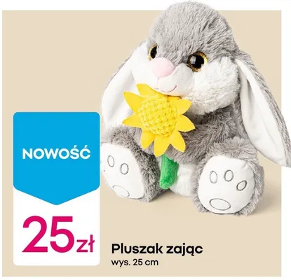 Pluszak zając, 25 cm promocja w Pepco