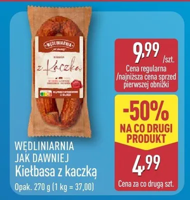 Kiełbasa z kaczką promocja w Aldi