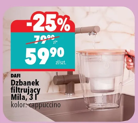 Dzbanek filtrujący Mila, 3 l kolor: Cappuccino promocja w Biedronka Home