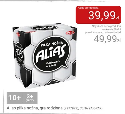 Gra rodzinna Alias piłka nożna Tactic promocja w Smyk
