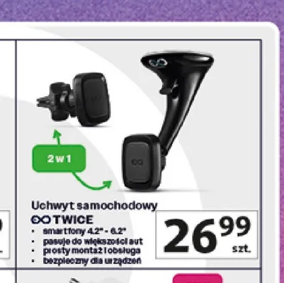 Uchwyt samochodowy XO Twice promocja w Auchan