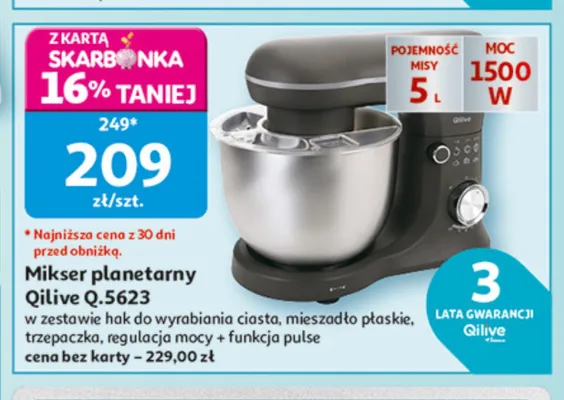 Mikser planetarny Qilive Q.5623 promocja w Auchan
