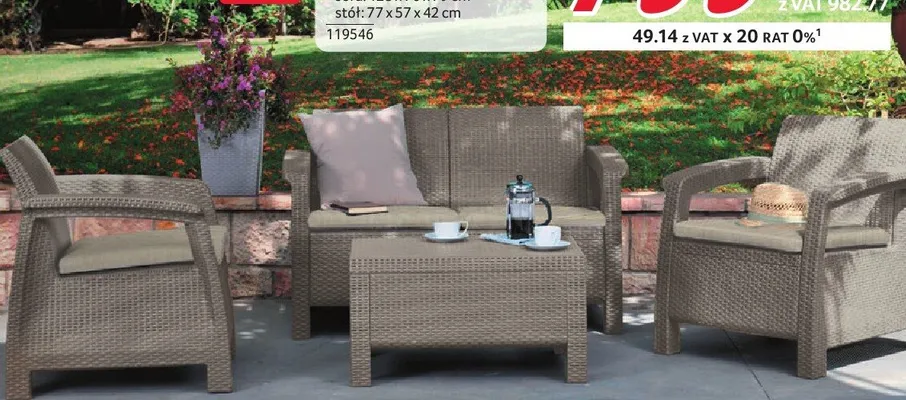 Zestaw mebli ogrodowych Keter Corfu promocja w Selgros