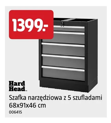 Szafka narzędziowa z 5 szufladami 68x91x46 cm Hard Head promocja w Jula