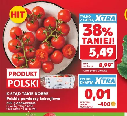 Pomidory koktajlowe polskie K-Stąd Takie Dobre promocja w Kaufland