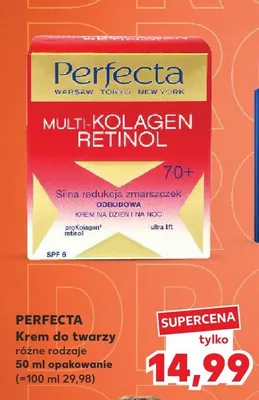 Krem do twarzy PERFECTA Multi-Kolagen Retinol 70+ promocja w Kaufland