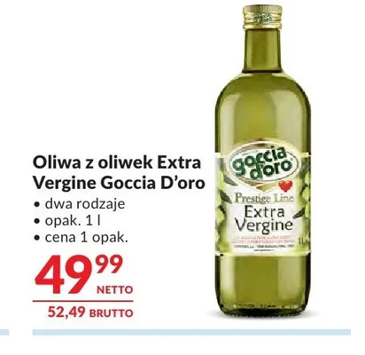 Oliwa z oliwek Extra Vergine Goccia D'oro promocja w Makro